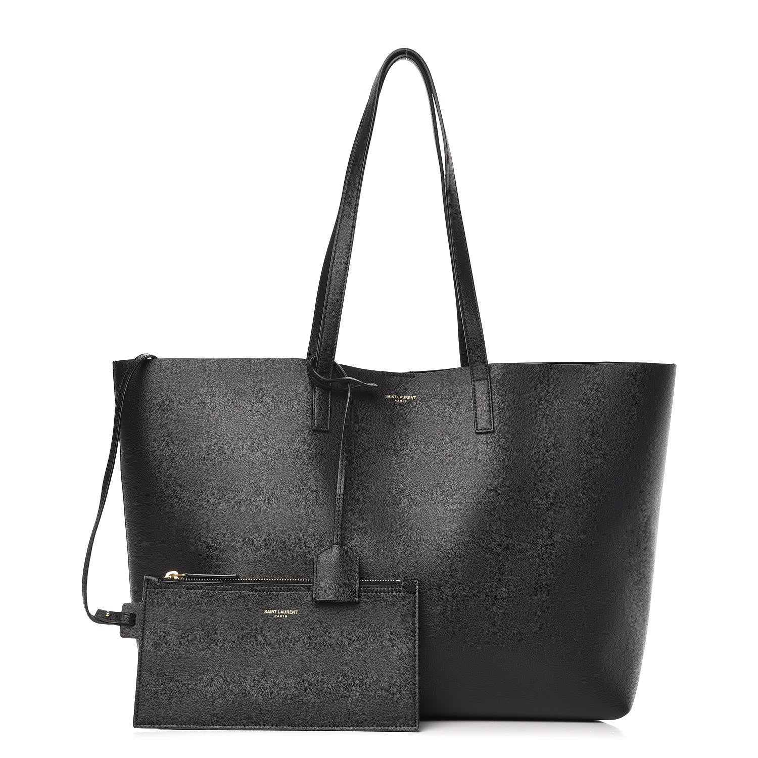 Saint Laurent Calfskin Large Shopping Tote Black 3 of 11
