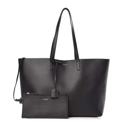 Saint Laurent Calfskin Large Shopping Tote Black 3 of 11