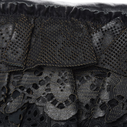 Valentino Garavani Lambskin Laser Cut Laceland Shoulder Bag Black 14 of 14