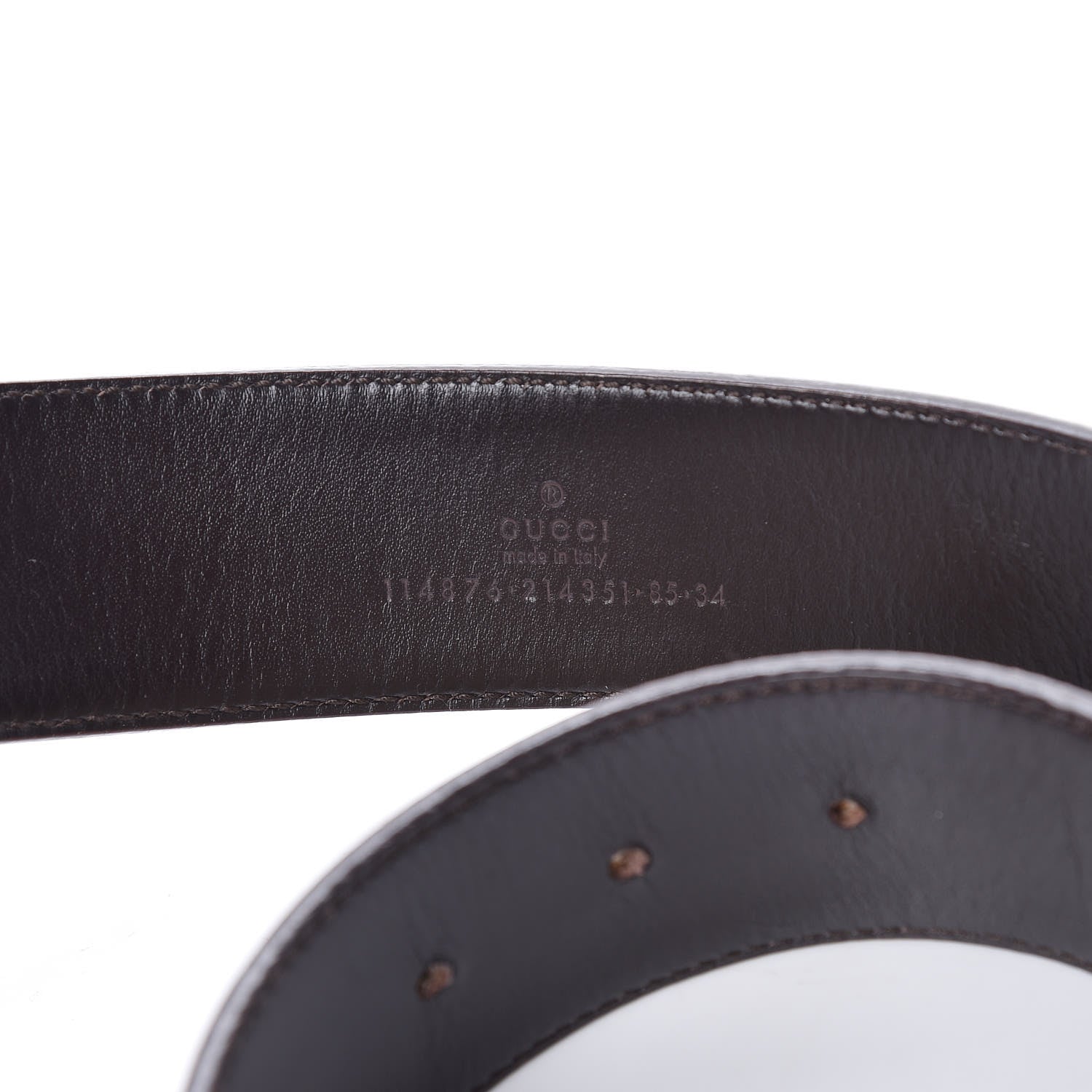 Gucci Monogram Interlocking G Belt 85 34 Off White 4 of 6