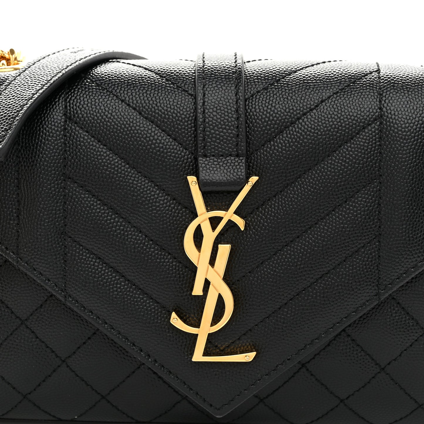 Grain De Poudre Textured Mixed Matelasse Triquilt Small Monogram Satchel Black