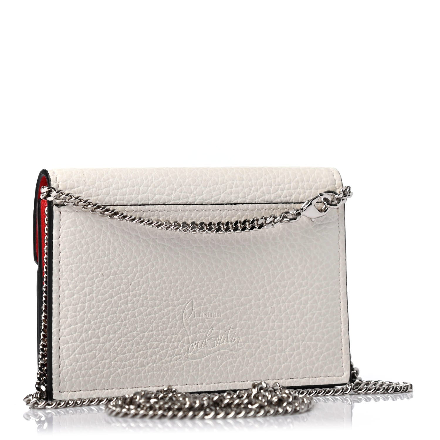 Christian Louboutin Calfskin Elisa Chain Wallet White 2 of 4
