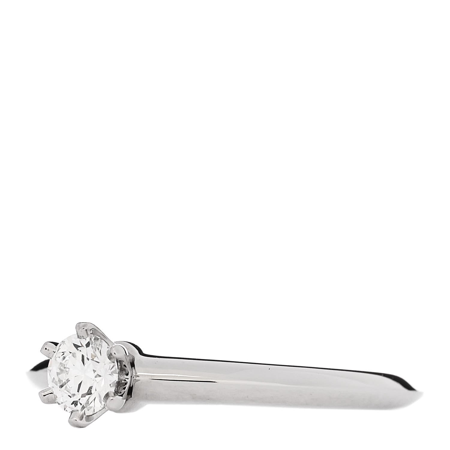 Tiffany Platinum Diamond .26ct Solitaire Engagement Ring 52 6 3 of 7