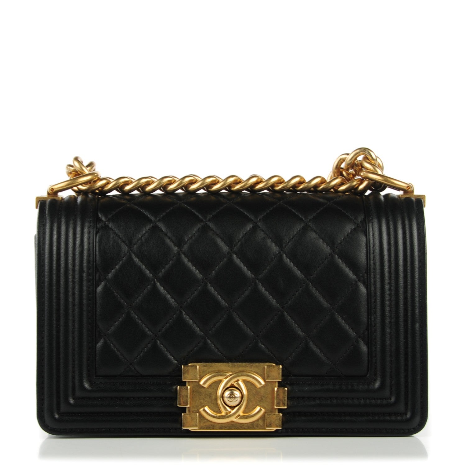 Chanel Lambskin Quilted Small Boy Flap Black 1 of 7