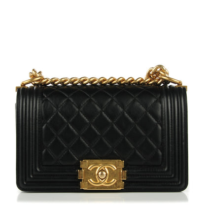 Chanel Lambskin Quilted Small Boy Flap Black 1 of 7
