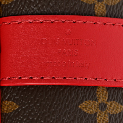 Louis Vuitton Monogram Macassar LV Colormania Keepall Bandouliere 45 Sari Red 5 of 8