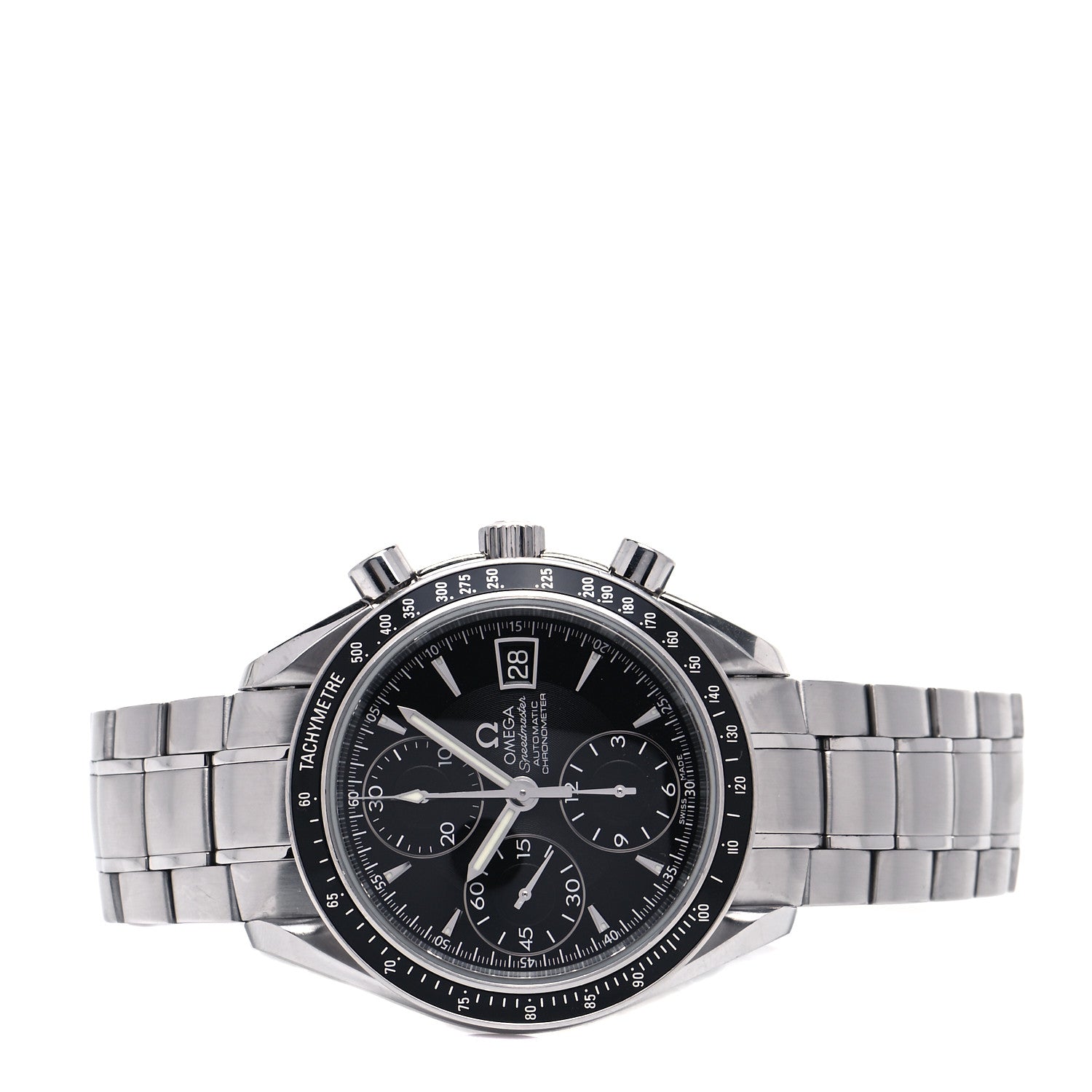 Omega Stainless Steel 40mm Speedmaster Date Automatic Watch Black 3210.50 2 of 5
