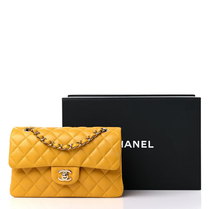 Chanel Caviar Quilted Small Double Flap Yellow 11 of 11