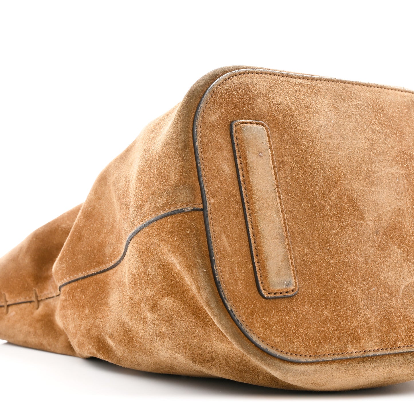 Suede Web Small Jackie Bucket Bag Brown
