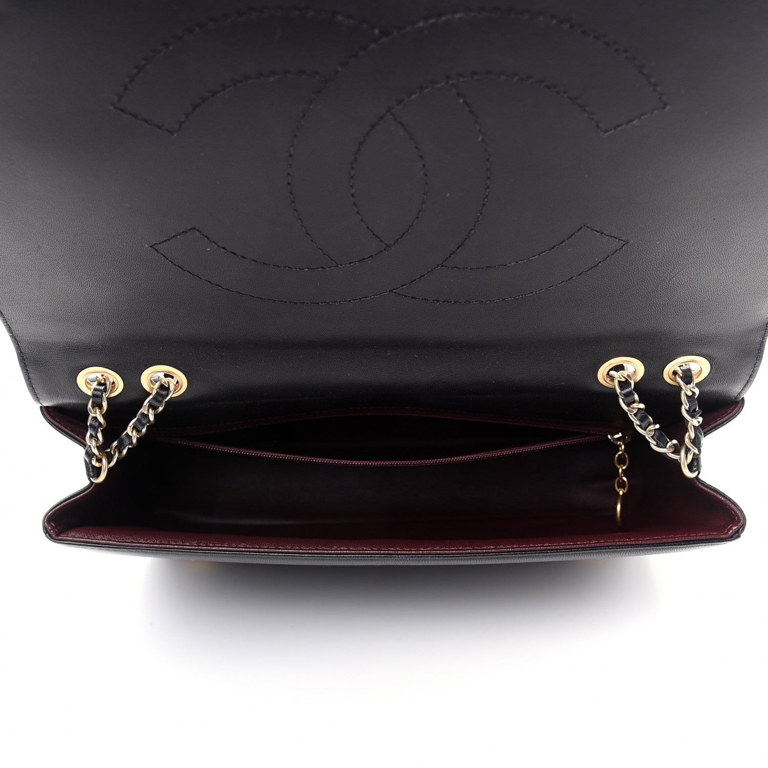 Chanel Lambskin Quilted Medium Diamond CC Flap Black 5 of 10