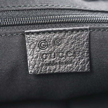 Gucci Pebbled Calfskin Bamboo Tassel Tote Black 6 of 10
