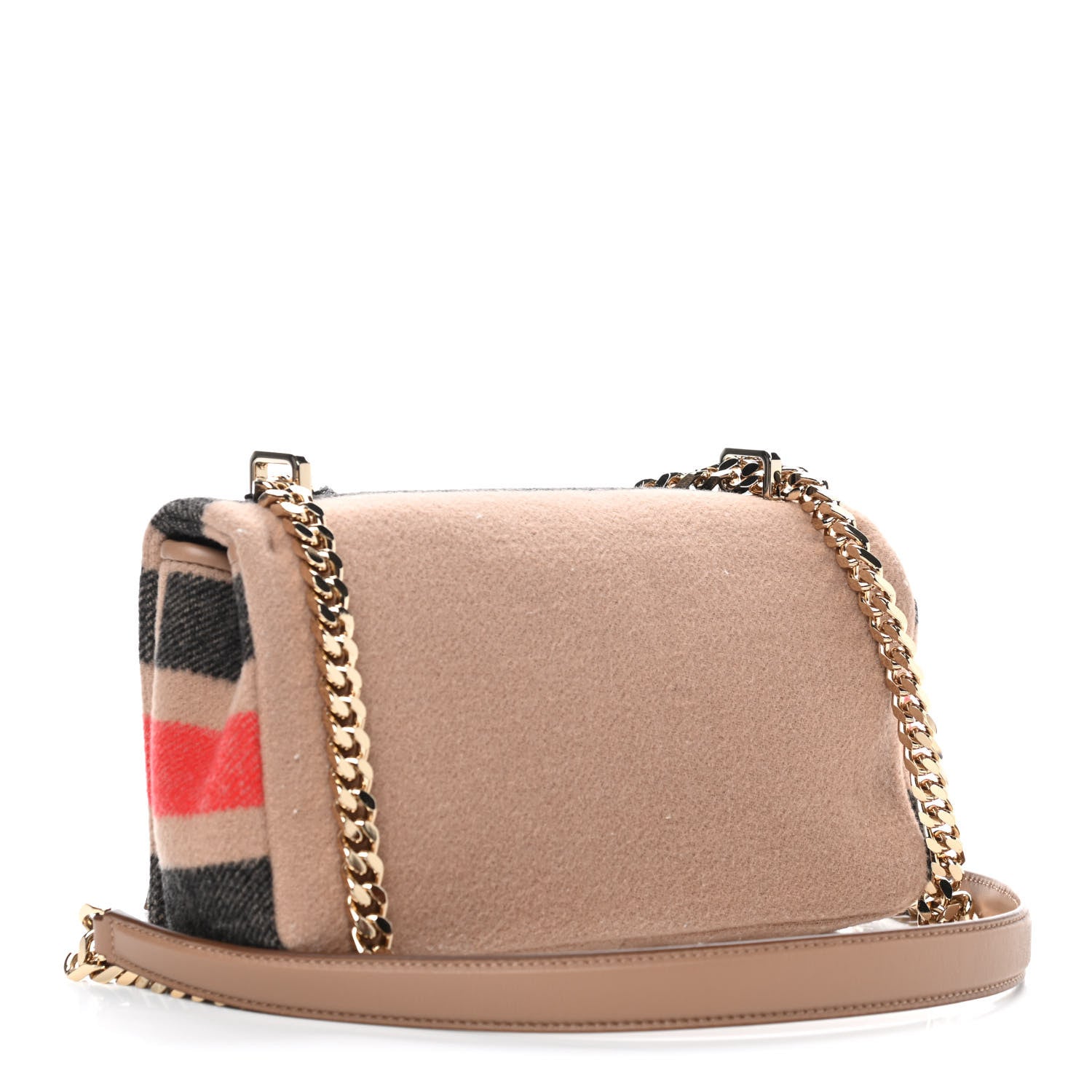 Burberry Wool Striped Small Lola Bag Beige 3 of 9