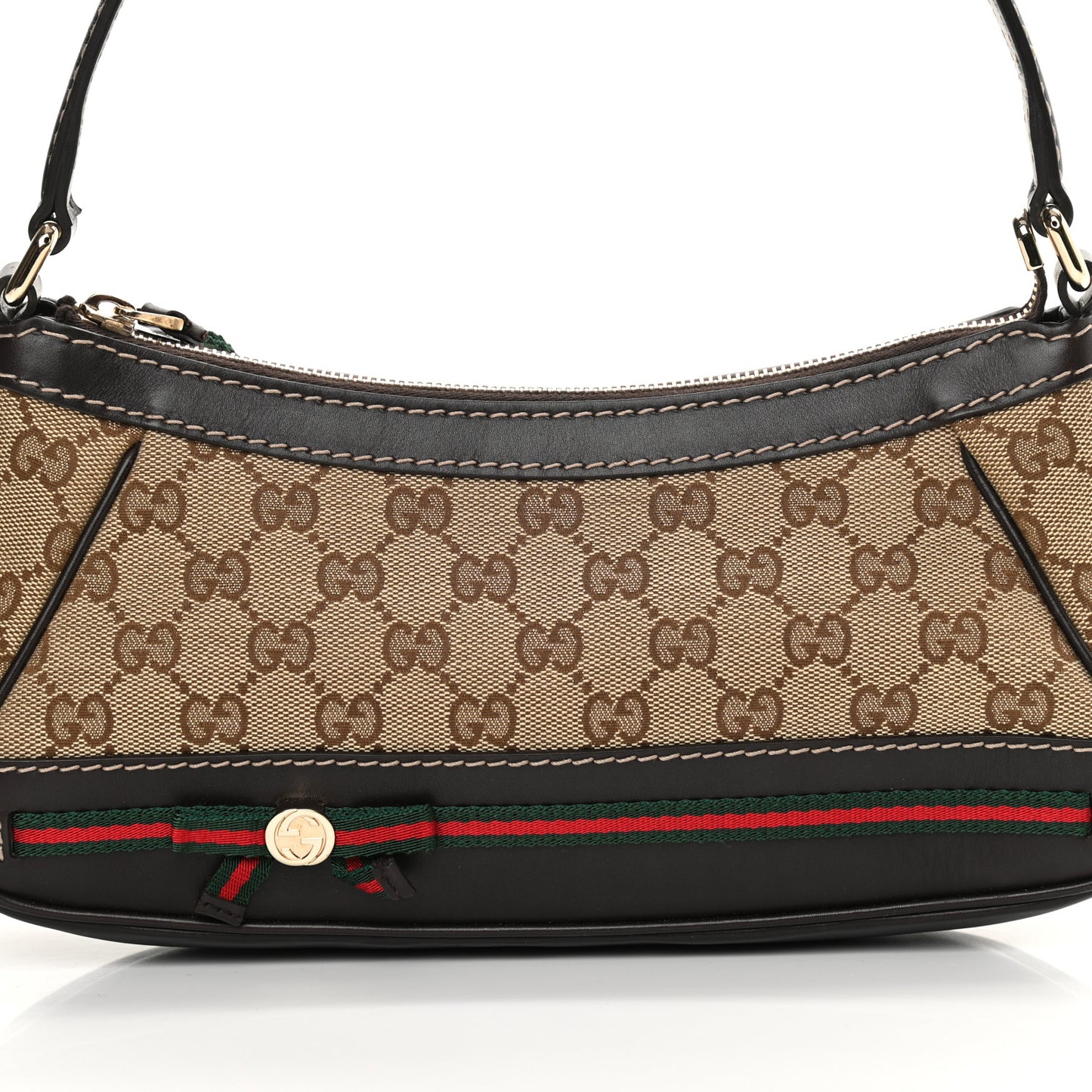 Monogram Small Mayfair Shoulder Bag Dark Brown