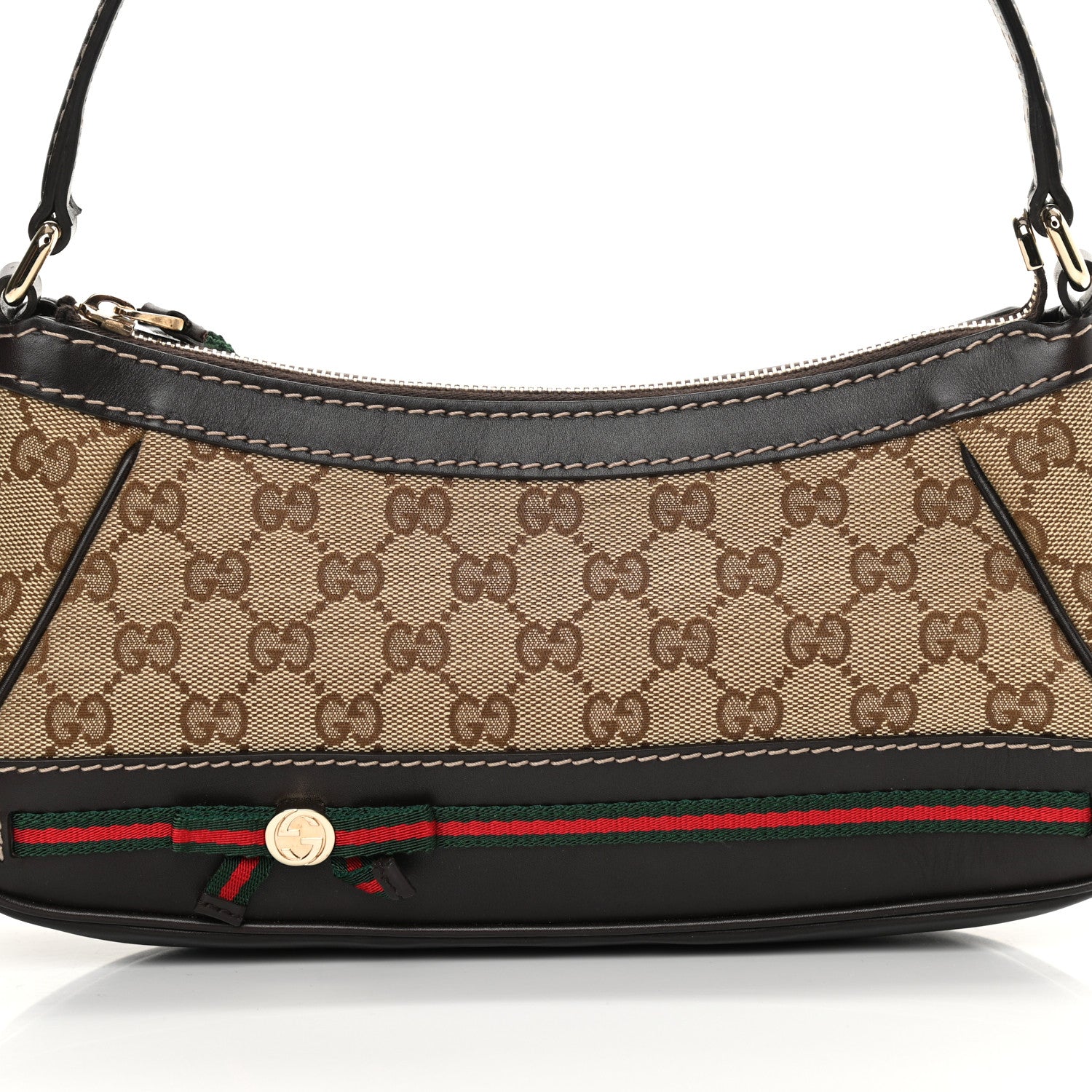 Gucci Monogram Small Mayfair Shoulder Bag Dark Brown 8 of 14