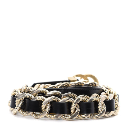 Gucci Calfskin Torchon Double G Chain 25mm Belt 90 36 Black 2 of 6