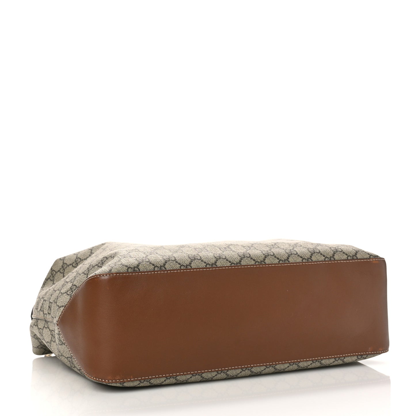 GG Supreme Monogram Large Linea A Hobo Light Brown