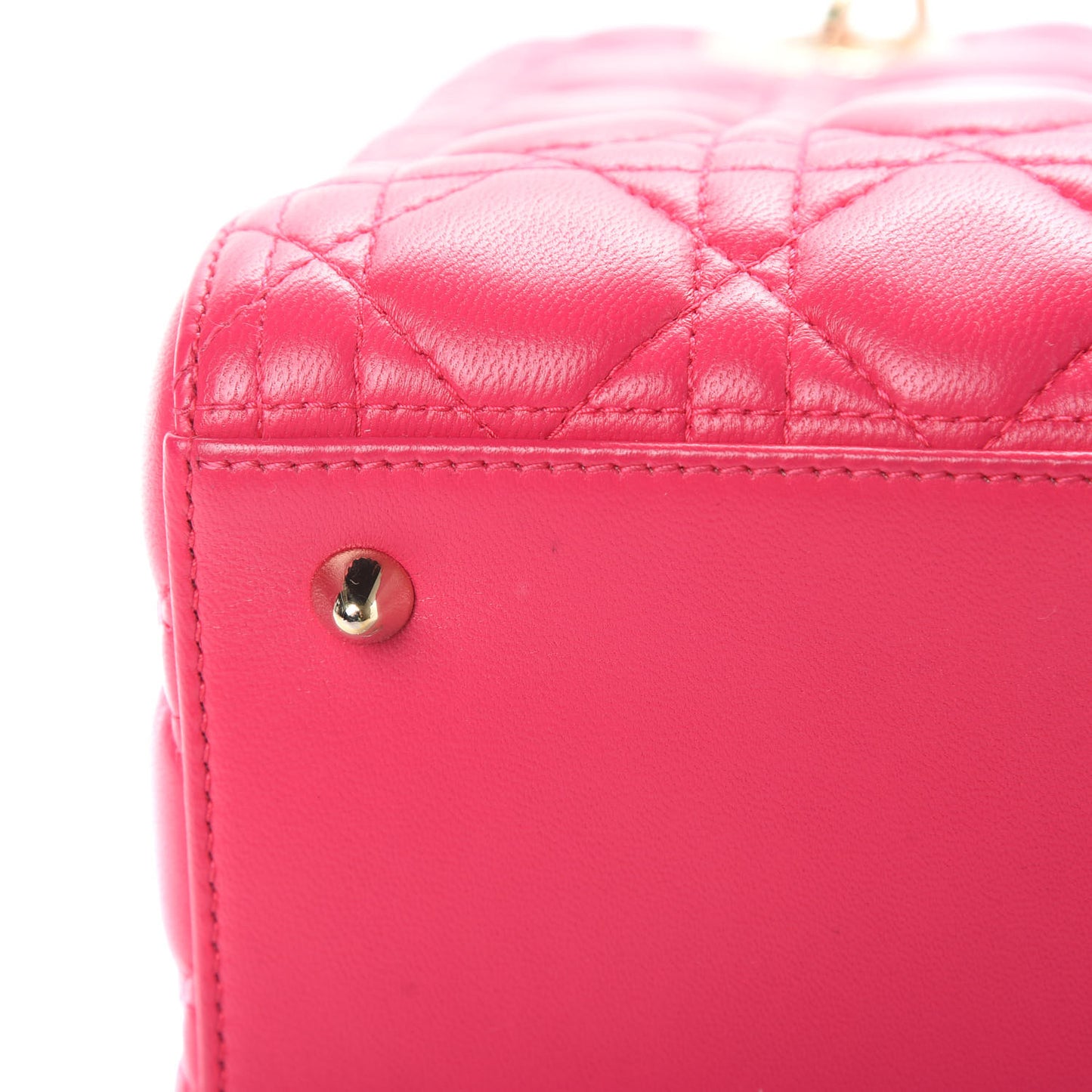 Lambskin Cannage Medium Lady Dior Pink