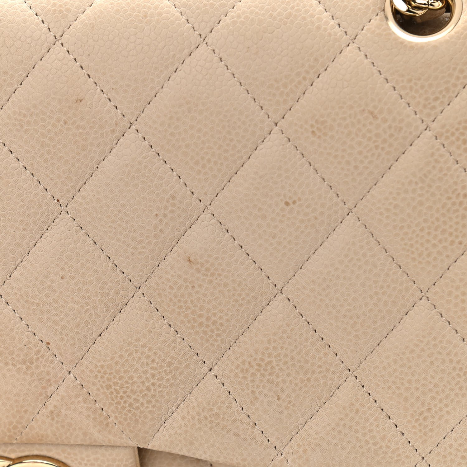 Chanel Iridescent Caviar Quilted Jumbo Double Beige 12 of 17