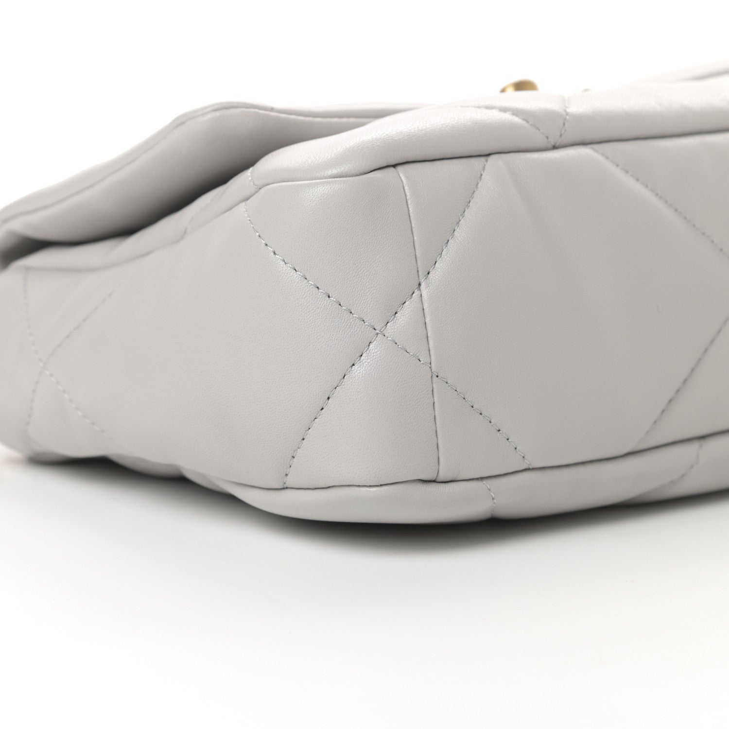 Chanel Lambskin Quilted Medium Chanel 19 Flap Grey 9 of 11