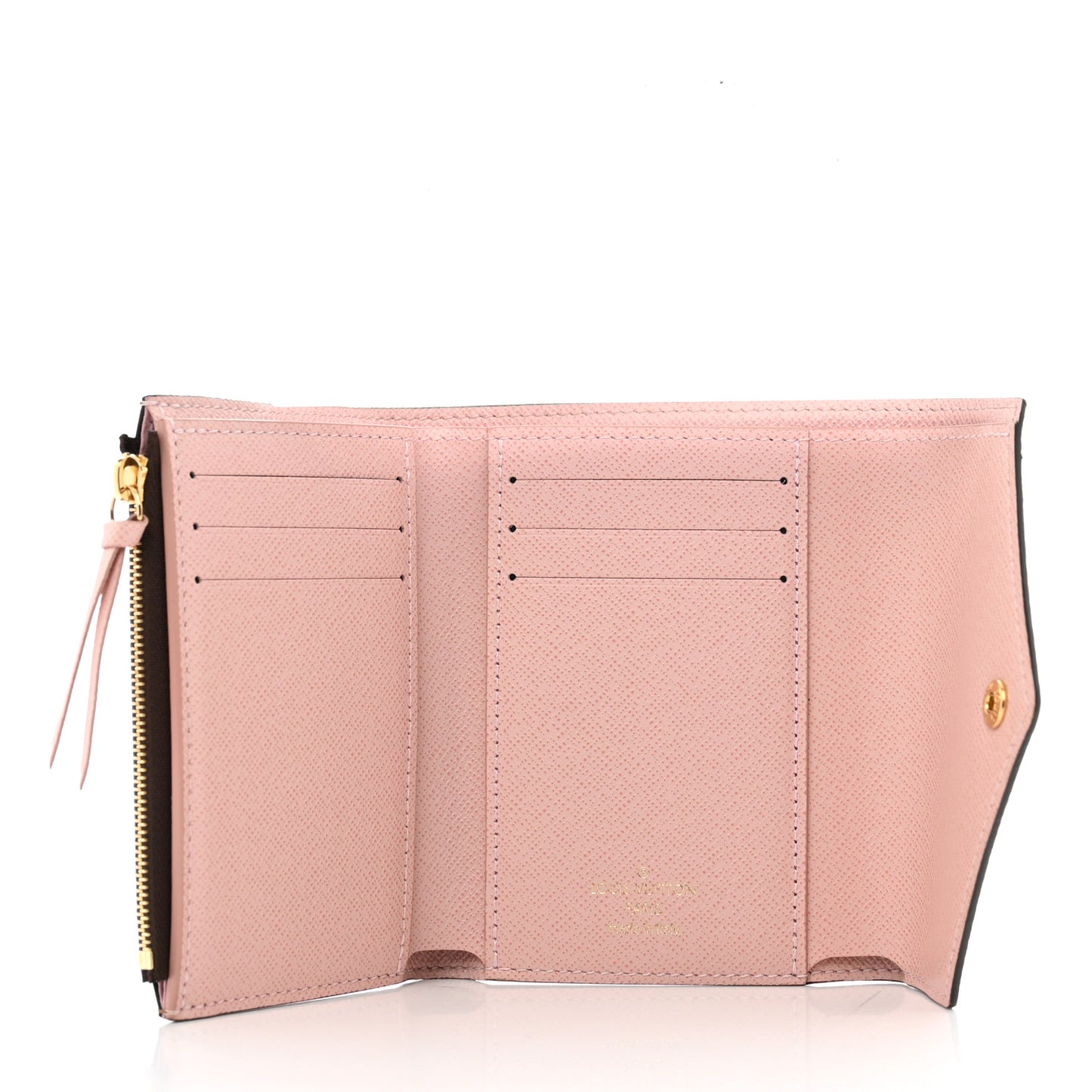 Damier Ebene Victorine Wallet Rose Ballerine