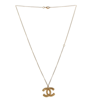 Chanel Metal CC Necklace Matte Gold 3 of 5