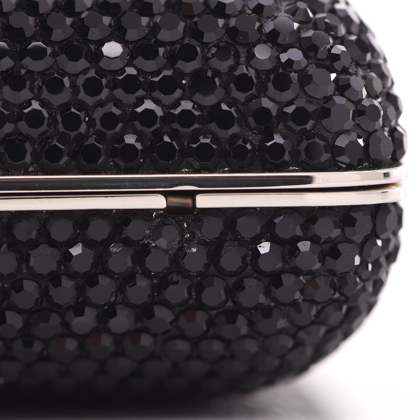 Swarovski Crystal Minaudiere Clutch Black