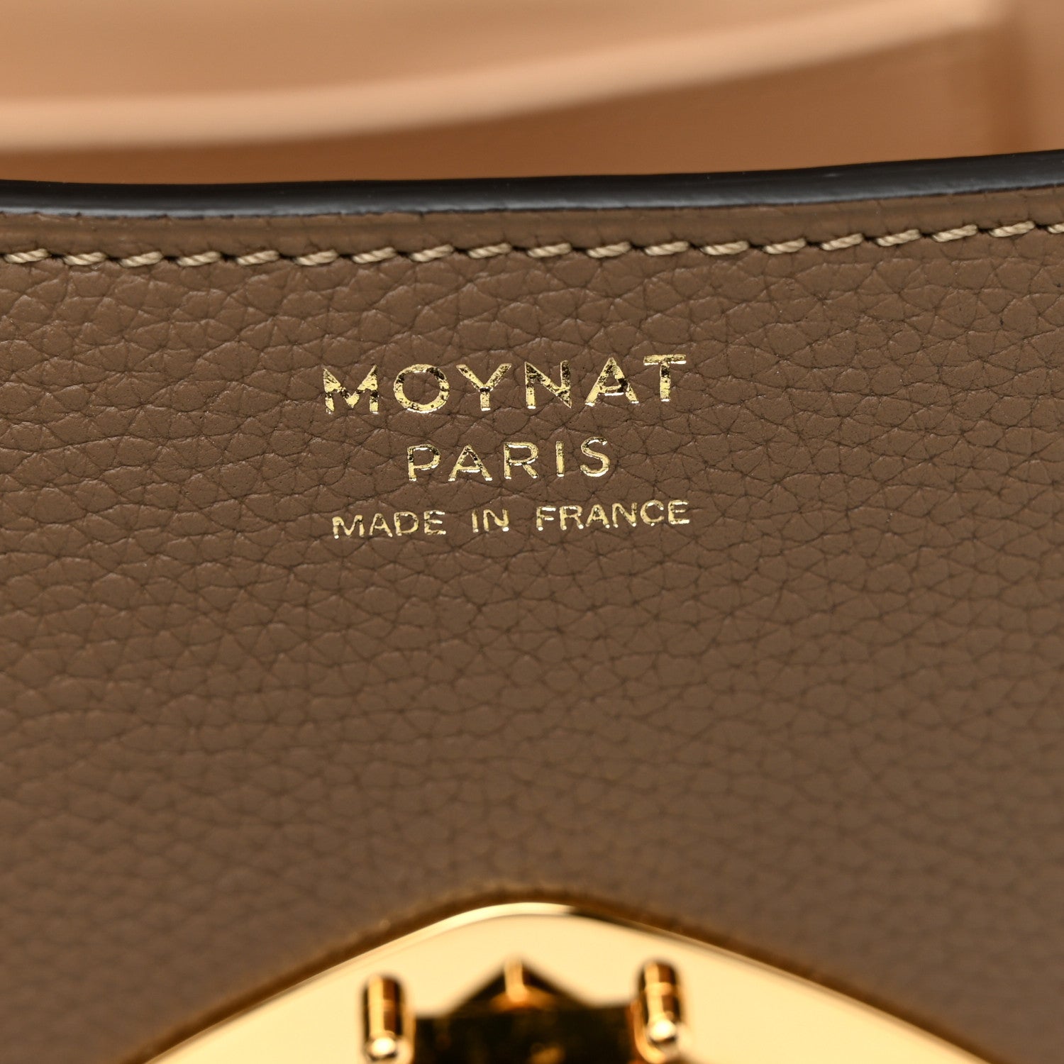 Moynat Taurillon Blush Calfskin Gabby MM Taupe 6 of 9