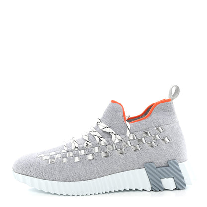 Hermes Knit Womens Flex Bolduc Sneakers 37.5 Gris Silex 1 of 10