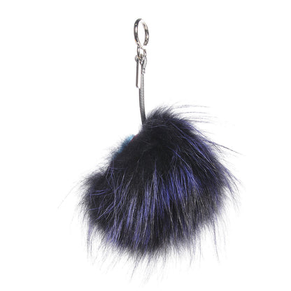 Fendi Mink Fox Rabbit Fur Vitello Flamingo Furme Monster Bag Charm Viola Multicolor Black 3 of 7