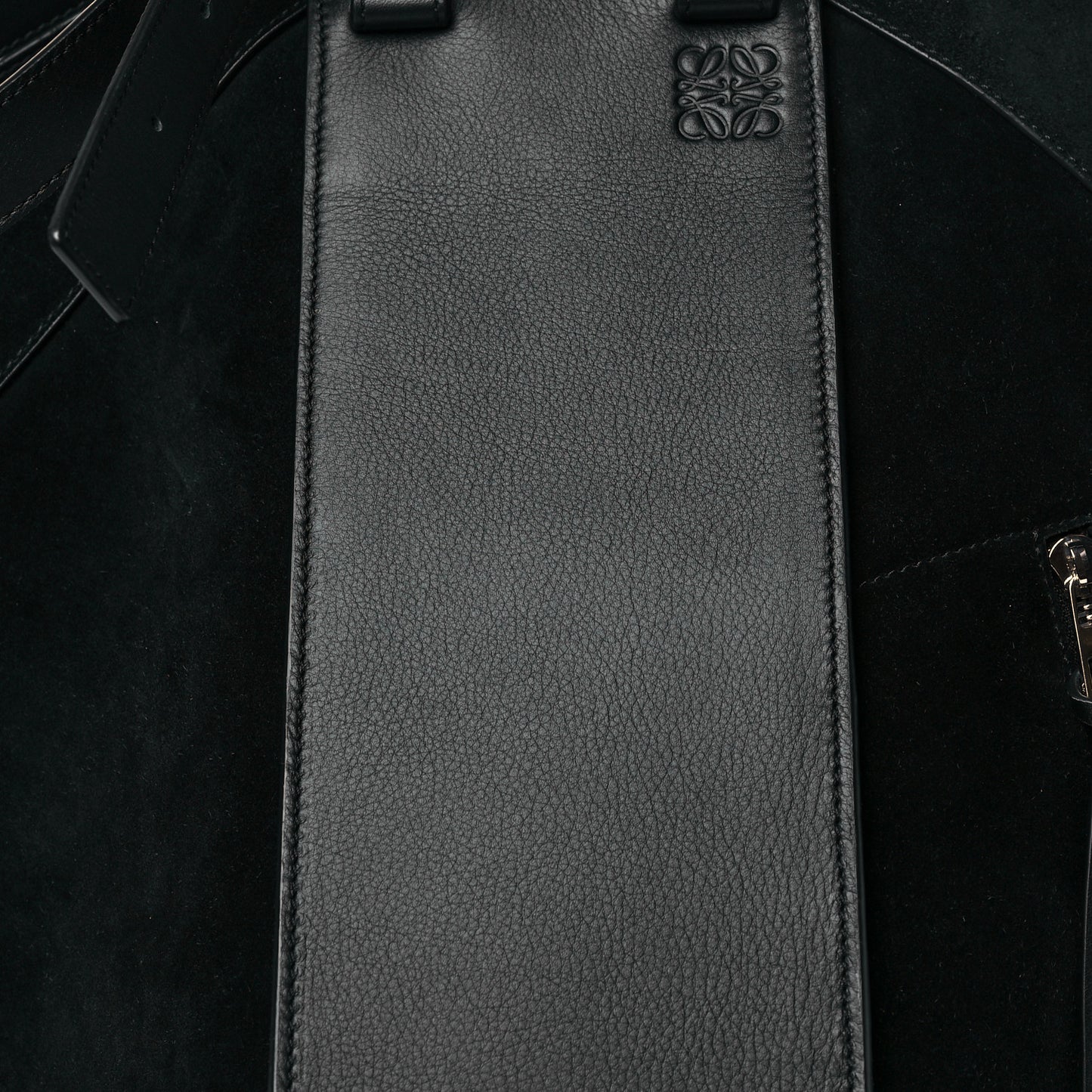 Calfskin Suede Medium Hammock Shoulder Bag Black