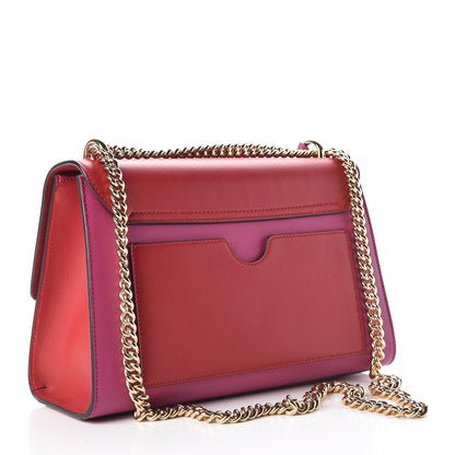 Gucci Moon Calfskin Bi-Color Medium Padlock Shoulder Bag New Rosette Hibiscus Red 4 of 9