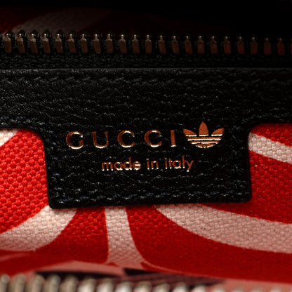 Gucci X ADIDAS Textured Dollar Calfskin Belt Bag Black 6 of 9