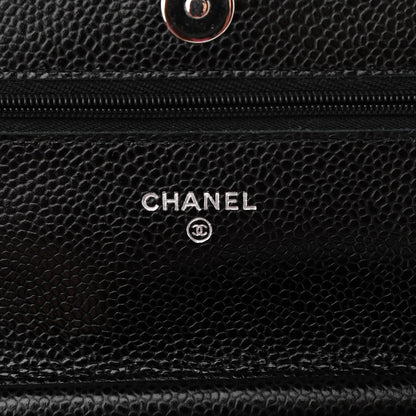 Chanel Caviar Quilted Wallet On Chain WOC Black 6 of 12