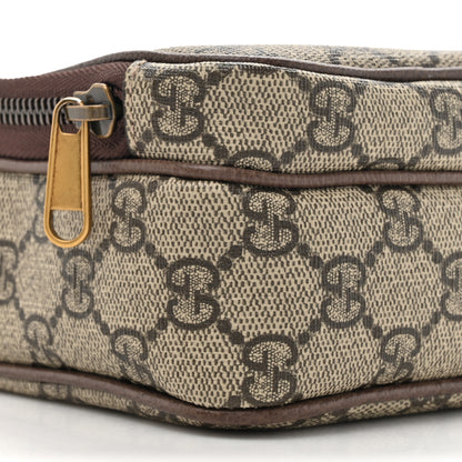 Gucci GG Supreme Monogram Mini Neo Vintage Double Zip Messenger Bag Beige New Acero Crop 10 of 10