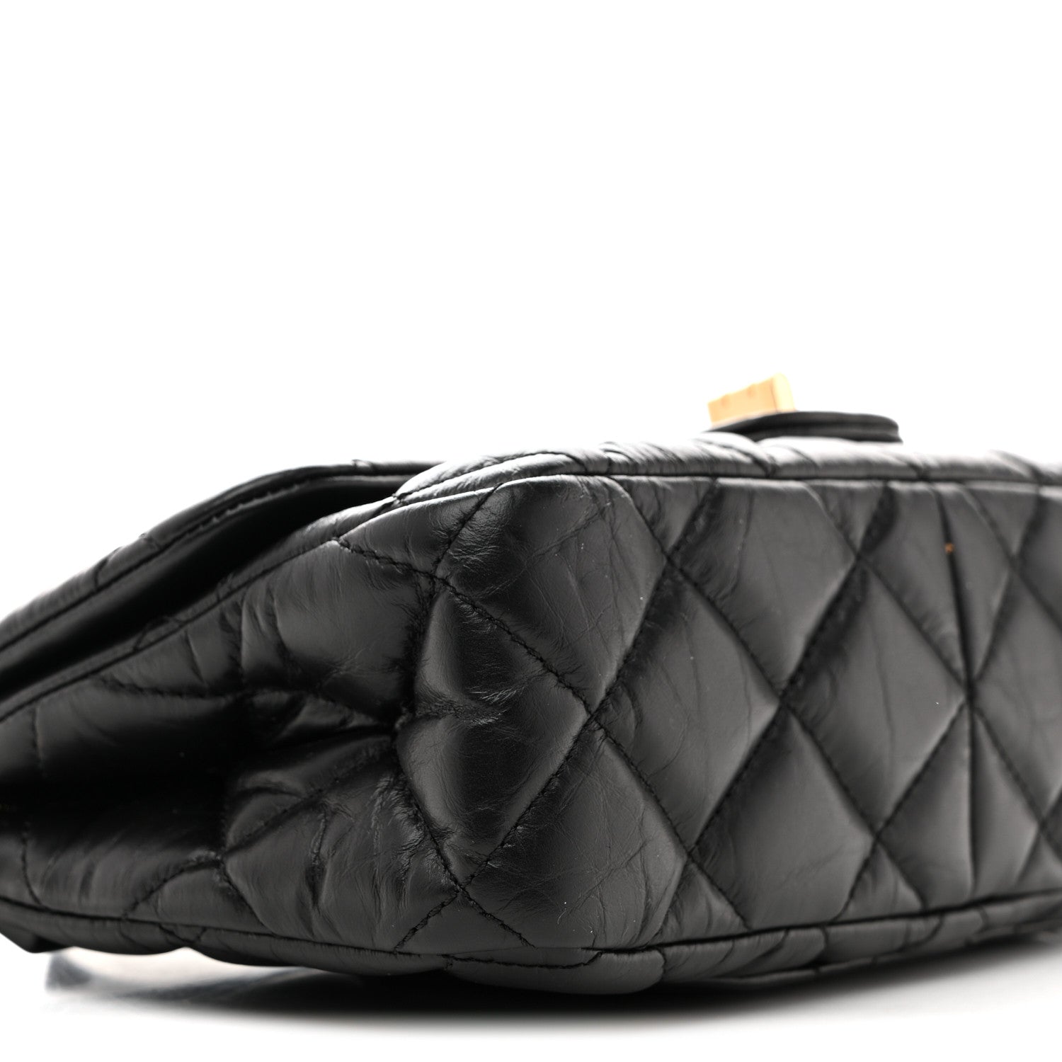 Chanel Aged Calfskin Quilted 2.55 Reissue Mini Hanger Flap Black 9 of 11