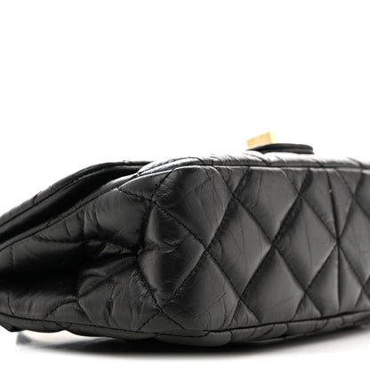 Chanel Aged Calfskin Quilted 2.55 Reissue Mini Hanger Flap Black 9 of 11