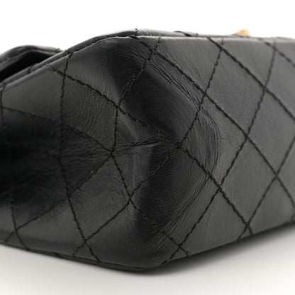 Chanel Aged Calfskin Quilted Casino 2.55 Reissue 225 Flap Black 9 of 11