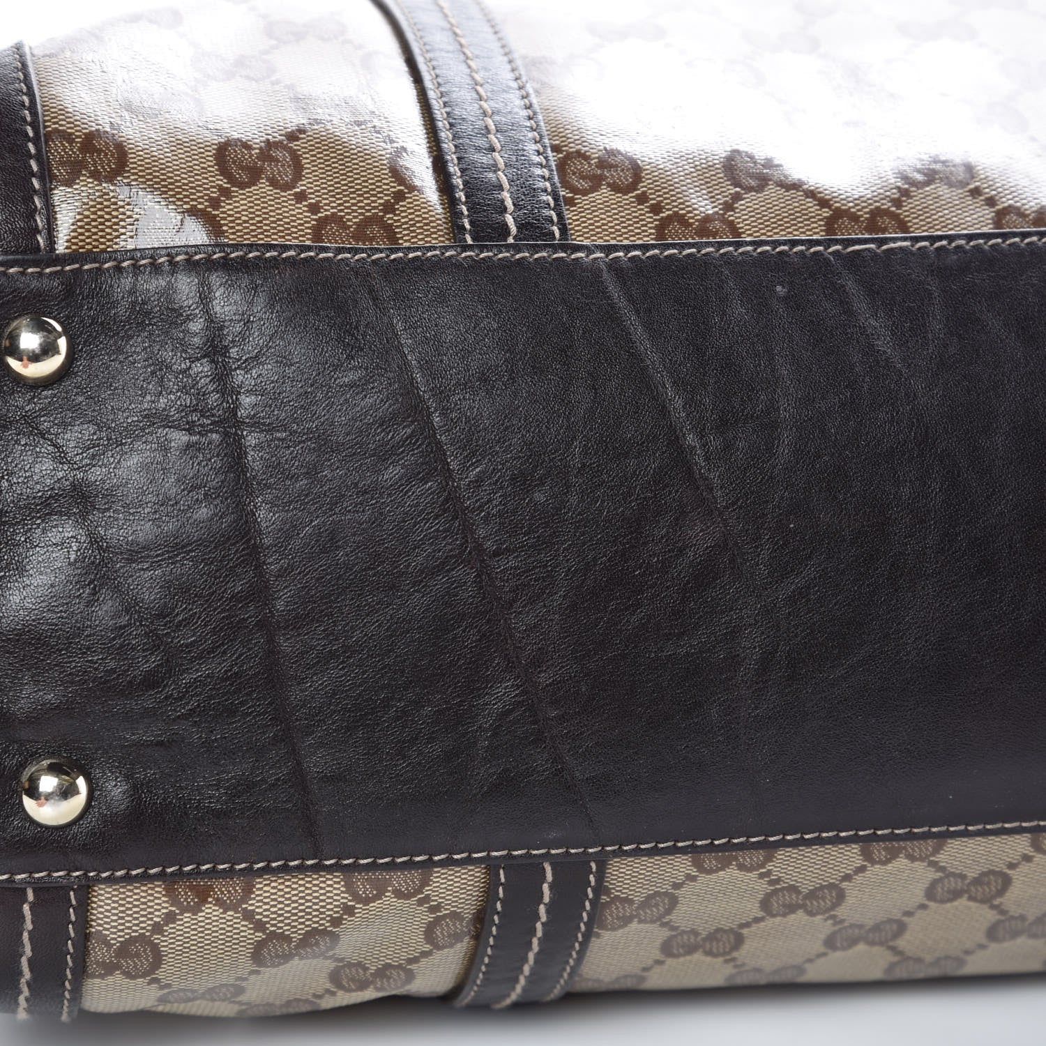 Gucci Crystal Monogram Large Duchessa Boston Dark Brown 8 of 10