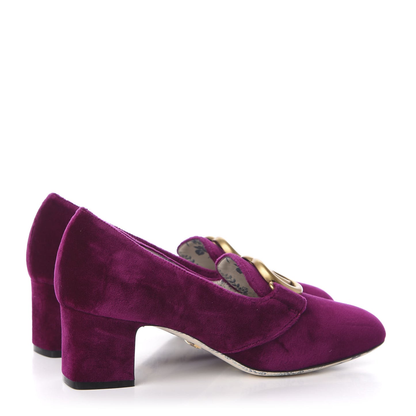 Softy Velvet GG Victoire 55mm Loafer Pumps 37.5 Fucsia