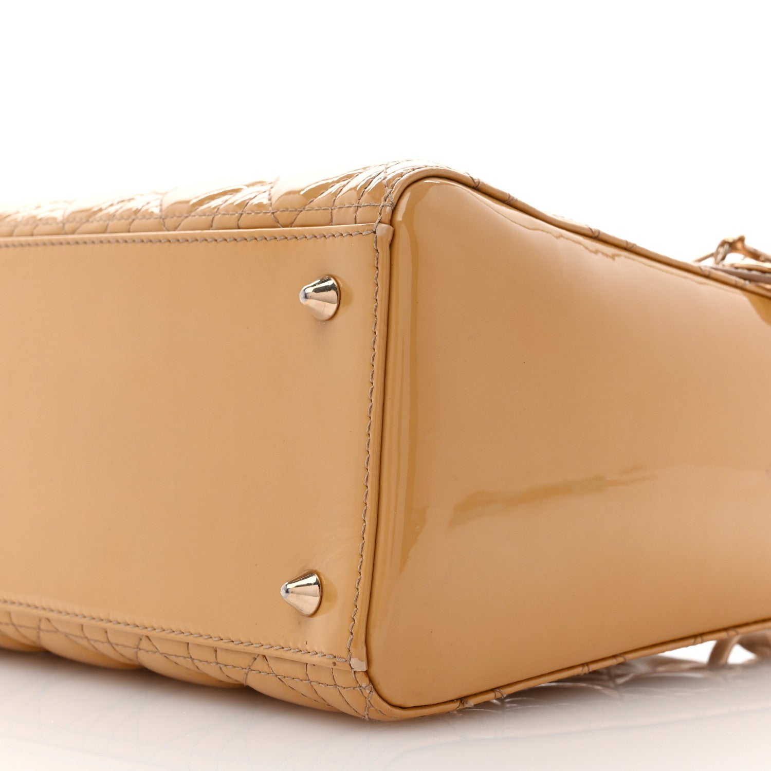 Christian Dior Patent Cannage Medium Lady Dior Beige 10 of 13