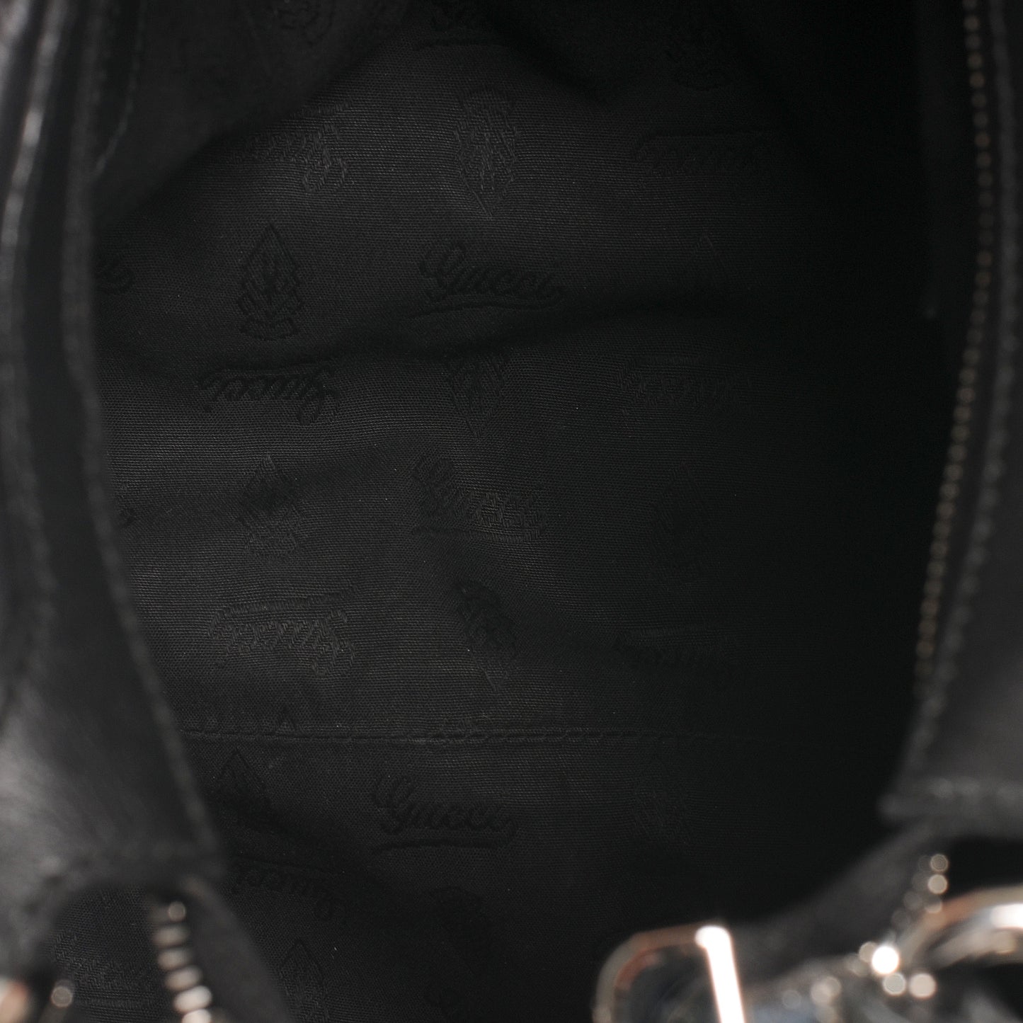 Guccissima Medium Icon Bit Hobo Black
