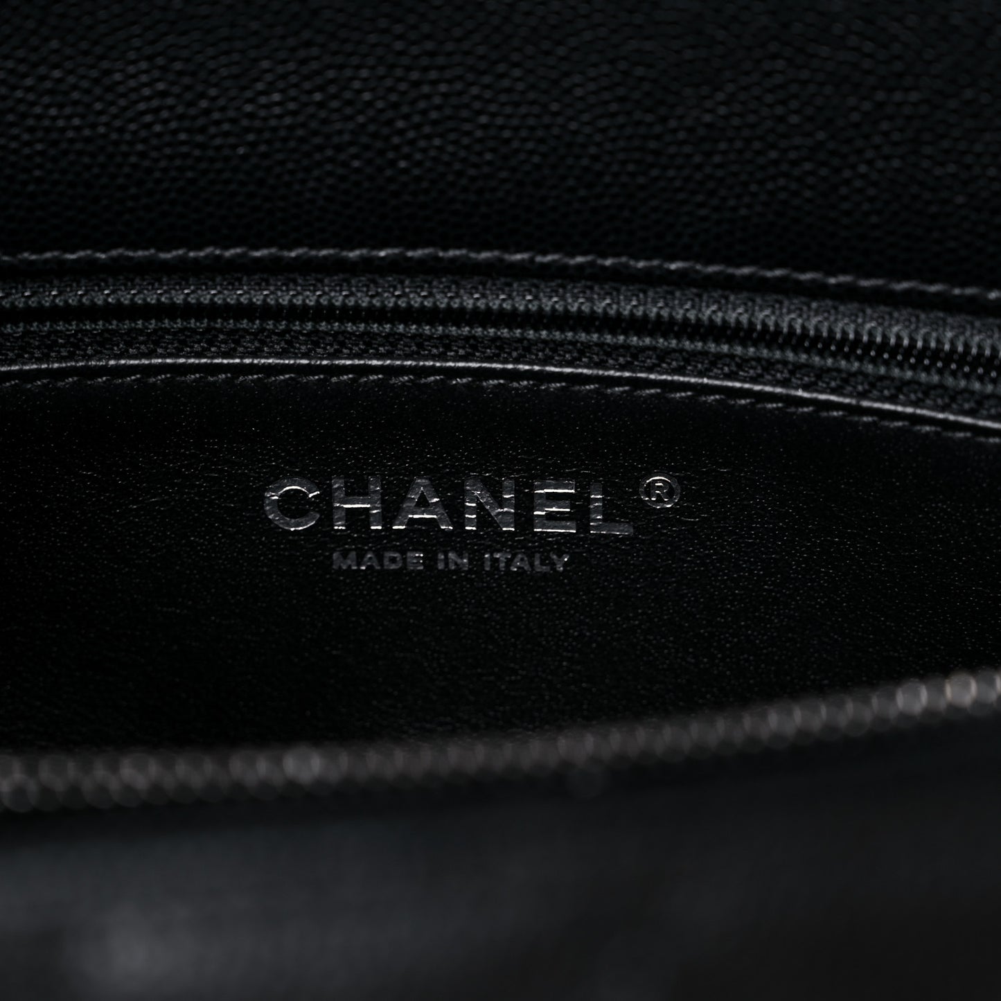 Caviar Lizard Quilted Small Coco Handle Flap Black