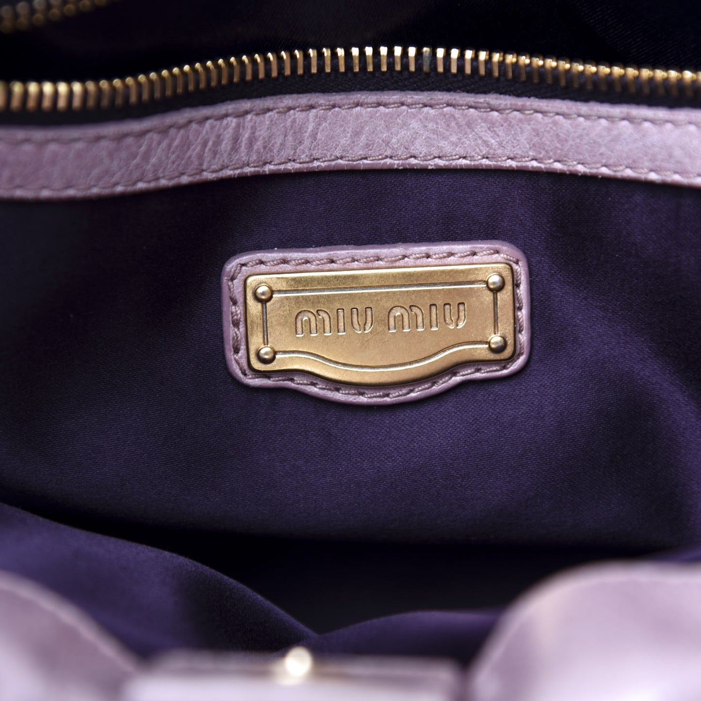 Vitello Lux Gathered Tote Mughetto