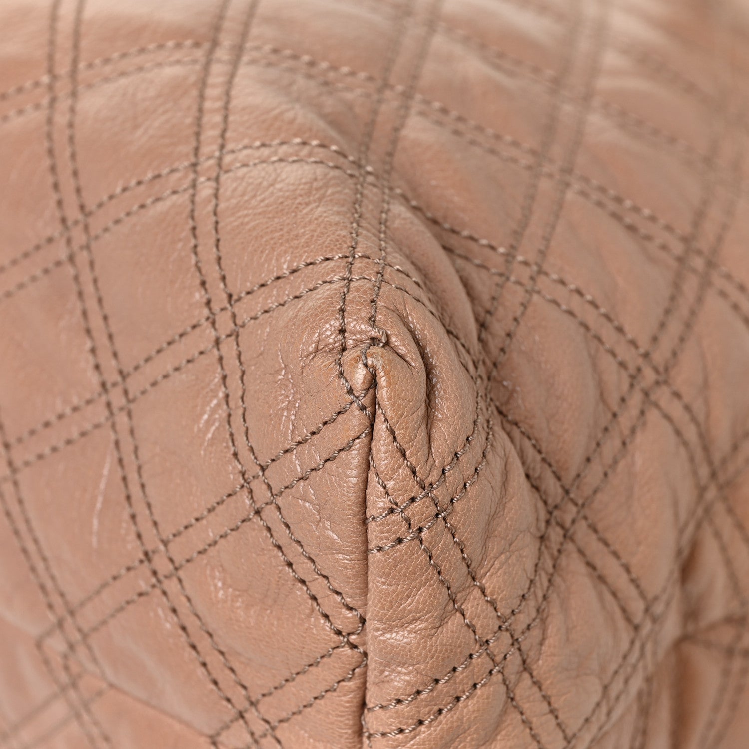 Marc Jacobs Calfskin Quilted Rio Satchel Tote Bag Brown 15 of 16