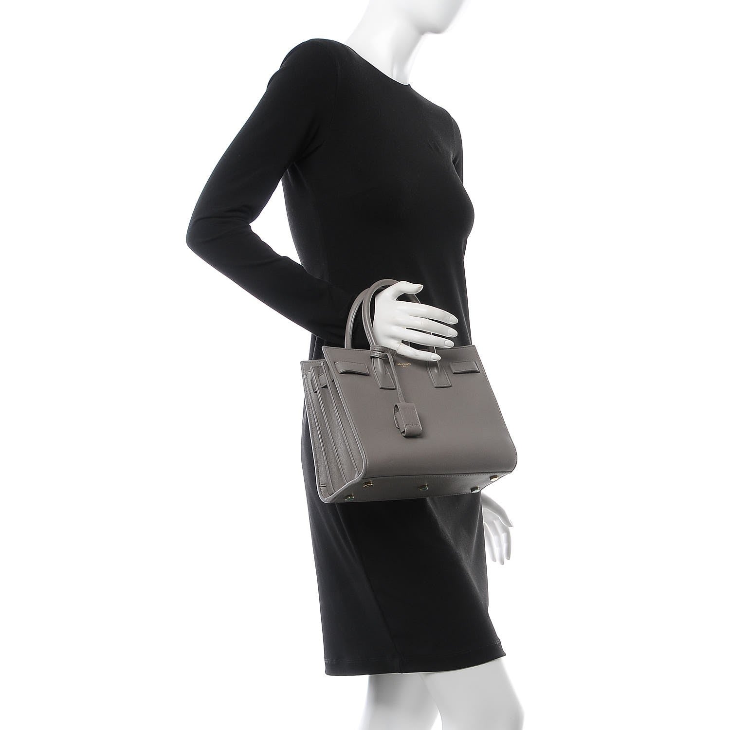 Saint Laurent Calfskin Baby Sac de Jour Fog 4 of 13