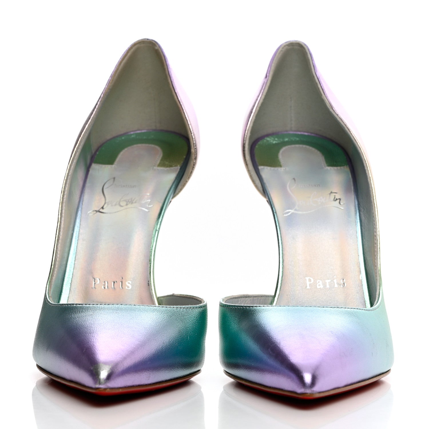 Christian Louboutin Iridescent Nappa Lam Licorne Iriza 100 Pumps 38 Multicolor 2 of 13
