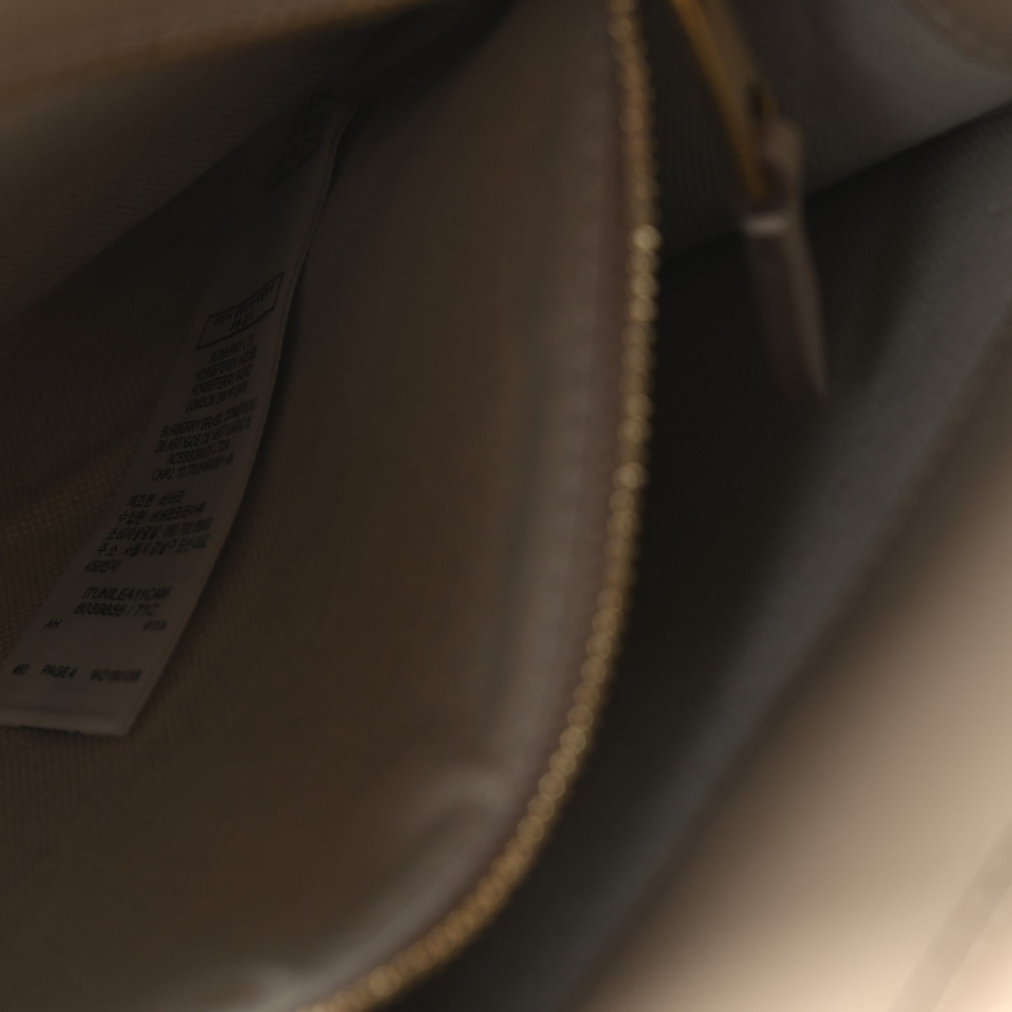 Smooth Calfskin Archive Canvas Check Mini Pocket Bag Dusty Sand
