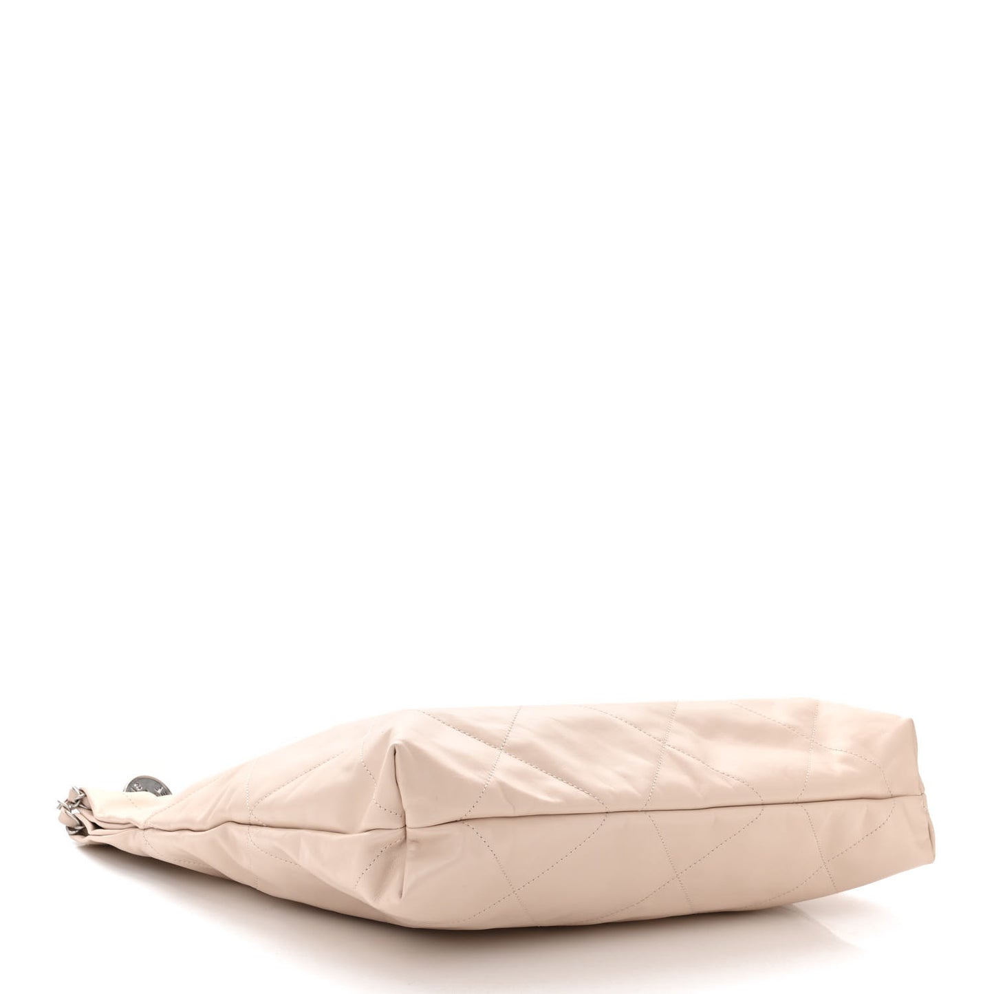 Shiny Calfskin Quilted Chanel 22 Ecru