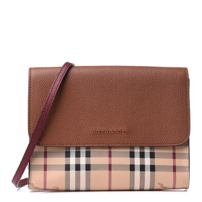 Burberry Haymarket Check Small Loxley Crossbody Bright Toffee 1 of 12