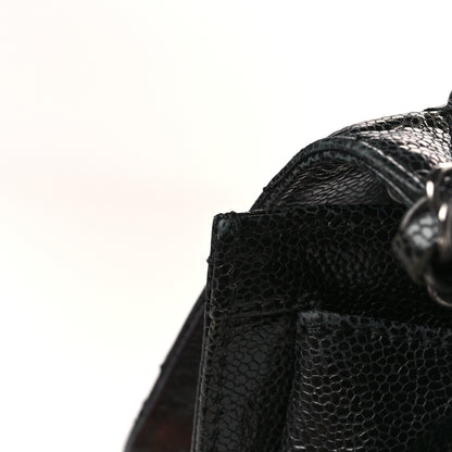 Chanel Crumpled Grained Calfskin Jumbo CC Crave Flap Black 11 of 13